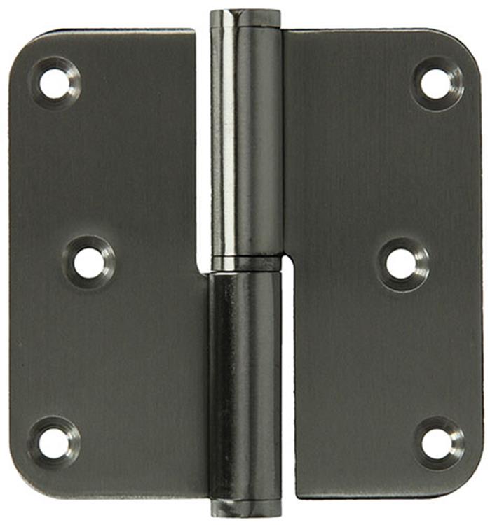 Yale 1019161 - 3 charnières en acier inoxydable, coins biseautés à gauche 80x80mm | 5 pièces