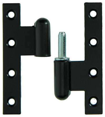 Yale 1019164 - 3 charnières lourdes noir plâtré à droite 110x80mm | 2 pièces