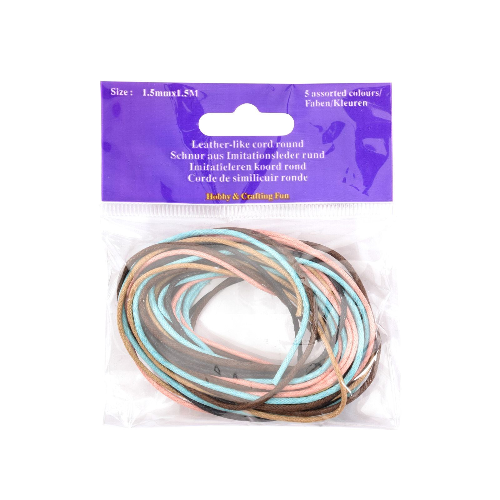 Cordon cuir sans marque 1,5 mm 5 couleurs