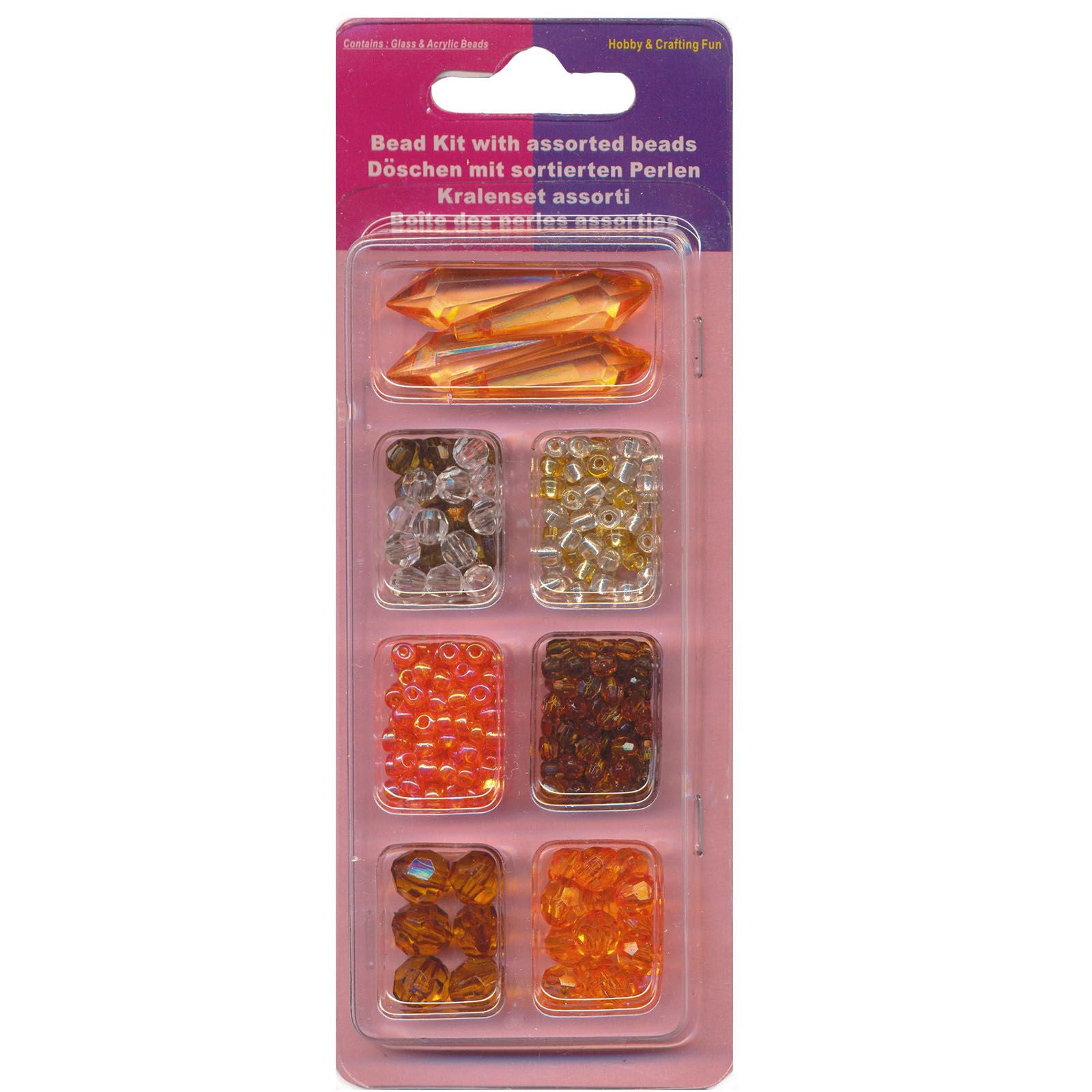 Vaessen creative • kit de perles plastique 7 compartiments