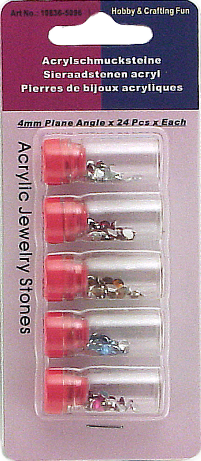 Vaessen creative • pierres acryliques 4mm 5x24pcs