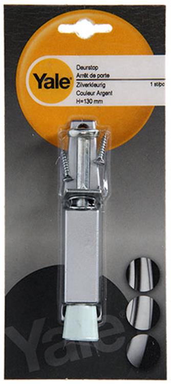 Yale 1019208 - 1 butée de porte argenté h=130mm | 3 pièces