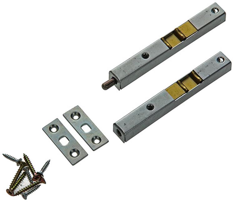 Yale 1019212 - 2 glissières en tube galvanisé 11x13mm 100mm | 2 pièces