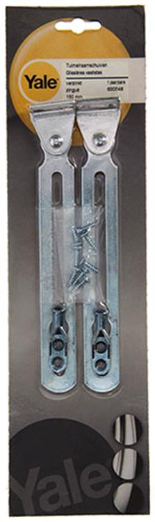 Yale 1019221 - 1 paire de glissières de fenêtre pivotantes galvanisées 180mm h0480 | 3 pièces
