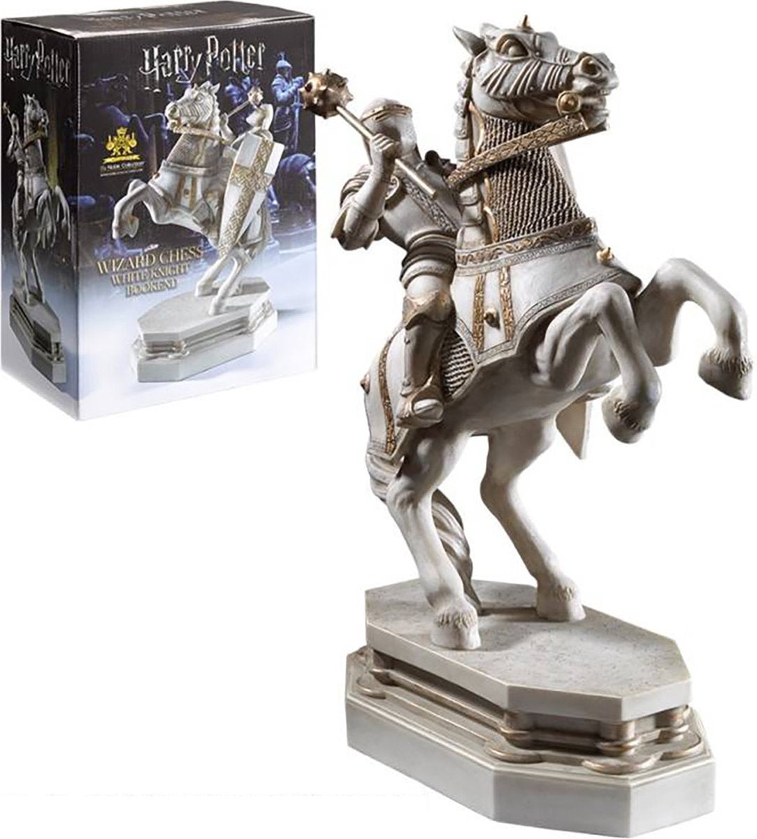 Noble collection Harry Potter - serre-livres chevalier d'échecs sorcier blanc