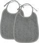 Bavoir Meyco baby uni - pack de 2 - tissu éponge - gris