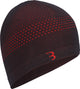 Bbb casque de cyclisme chapeau vélo hiver sapin - bonnet de cyclisme pour sous casque - 0-5 °c - sans couture et séchage rapide - unisexe - noir rouge - grand - bbw-494