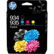 Pack de cartouches d'encre hp 934 5 noir cyan magenta jaune