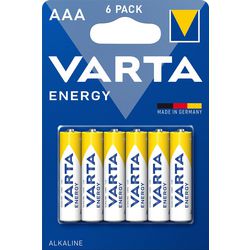 Piles énergie aaa varta 6 pièces