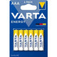 Piles énergie aaa varta 6 pièces