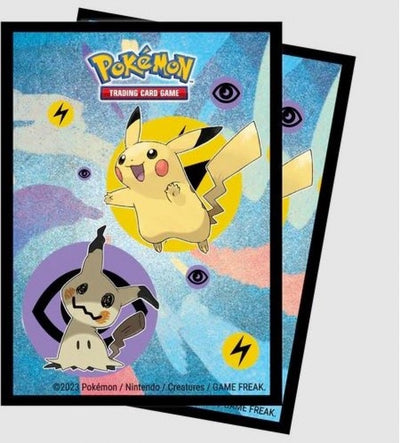 Ultrapro ultra pro - pokémon tcg - pack 65 pochettes pour cartes taille standard - pikachu et mimikyu (63 x 89 mm)