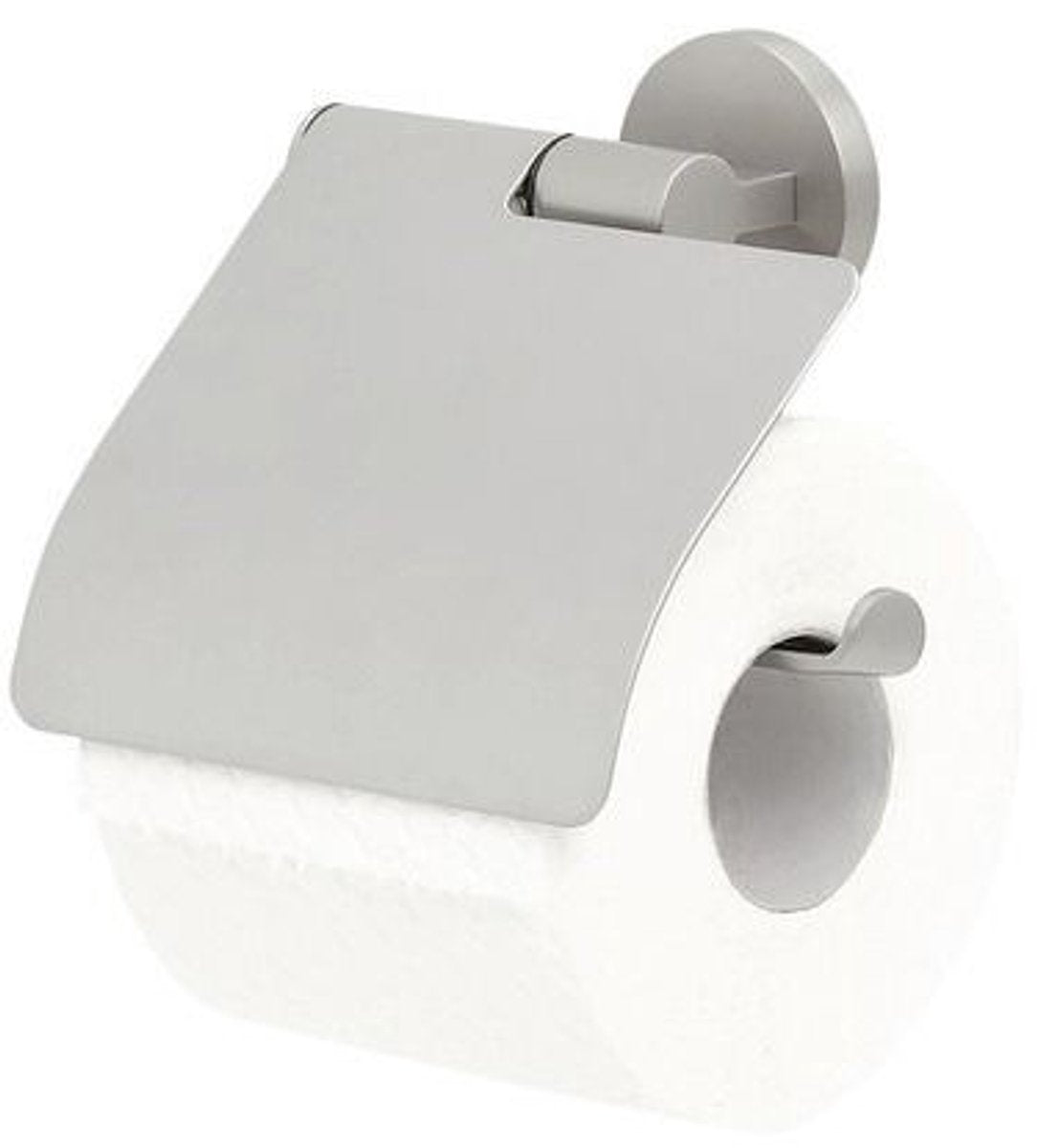 Tigre midi - porte papier toilette avec abattant - porte papier toilette - sans perçage - perçage ni collage - inox brossé