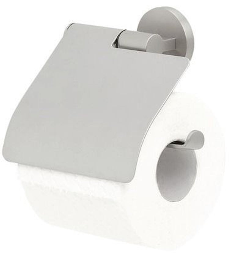 Tigre midi - porte papier toilette avec abattant - porte papier toilette - sans perçage - perçage ni collage - inox brossé