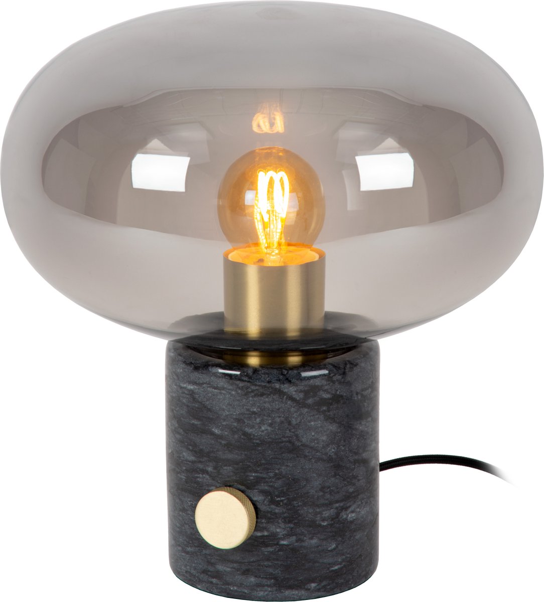 Lucide charlize - lampe de table - ø 23 cm - 1xe27 - noir