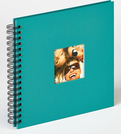 Walther sa-108-k fun - album à spirales - format 26 x 25 cm - vert pétrole