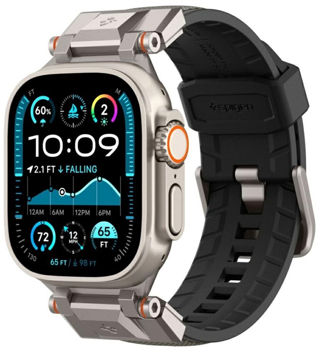 Spigen durapro armor - coque apple watch 6 - résistante aux chocs - gris - taille 44 45 46 49 mm