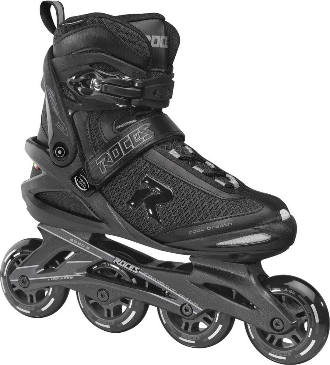 Icon patins à roues alignées bottes souples hommes 80 mm 82A noir taille 40