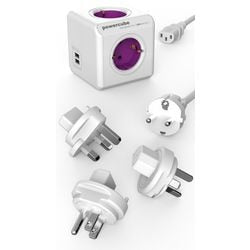 Multiprise allocacoc powercube blanc violet