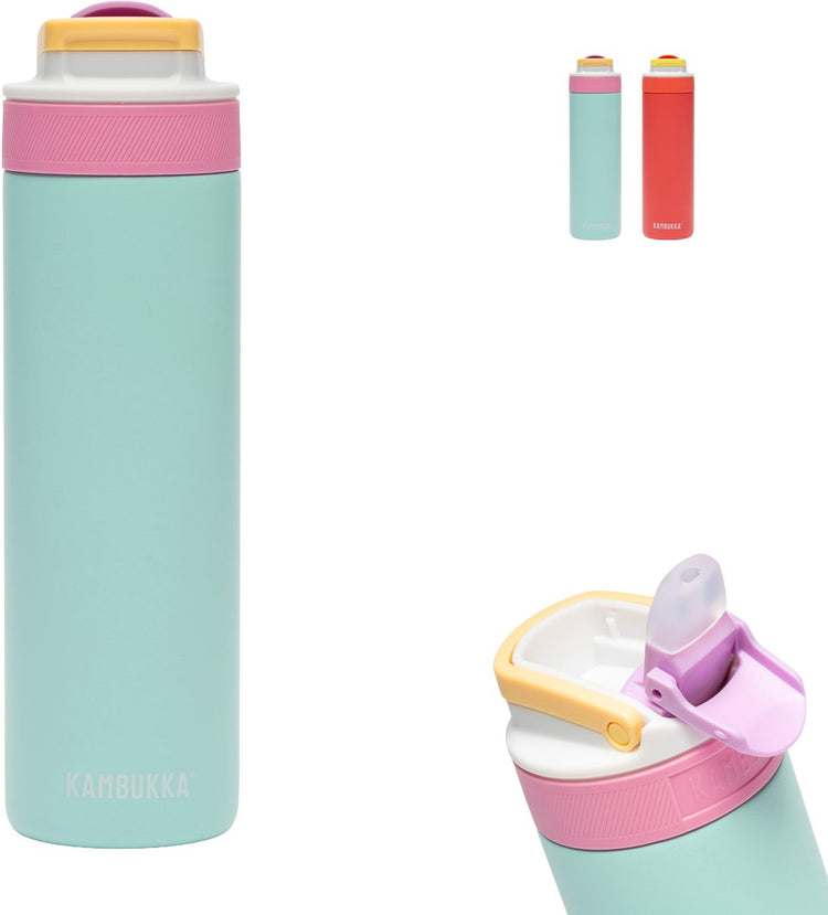 Gourde isotherme Kambukka lagon 600 ml - ice pop avec paille intégrée - gelée menthe turquoise