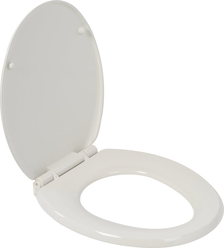 Abattant de toilettes Plieger start - abattant de toilettes de forme universelle - thermoplastique - blanc - avec couvercle - fermeture amortie - dégagement rapide - montage en plastique
