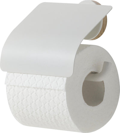 Tiger urban - porte-rouleau de papier toilette avec rabat - porte-rouleau de papier toilette - sans perçage - perçage ou collage - blanc