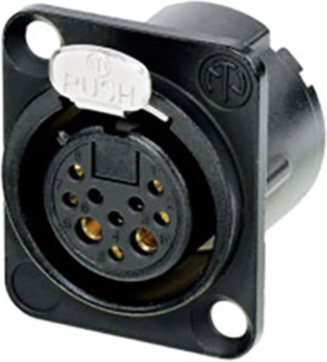 Neutrik nc10fd-lx-b-con connecteur xlr bride, contacts droits nombre de broches: 10 noir 1 pièce(s)