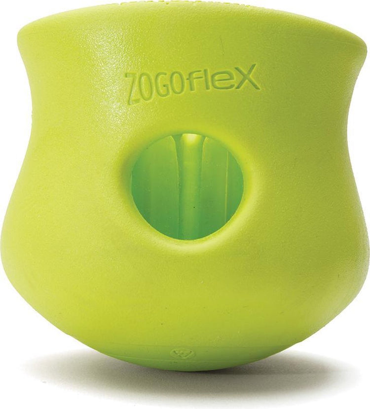 West Paw Toppl Zogoflex - Jouet pour Chien Fort - Slowfeeder - Vert - Grand - 10 cm