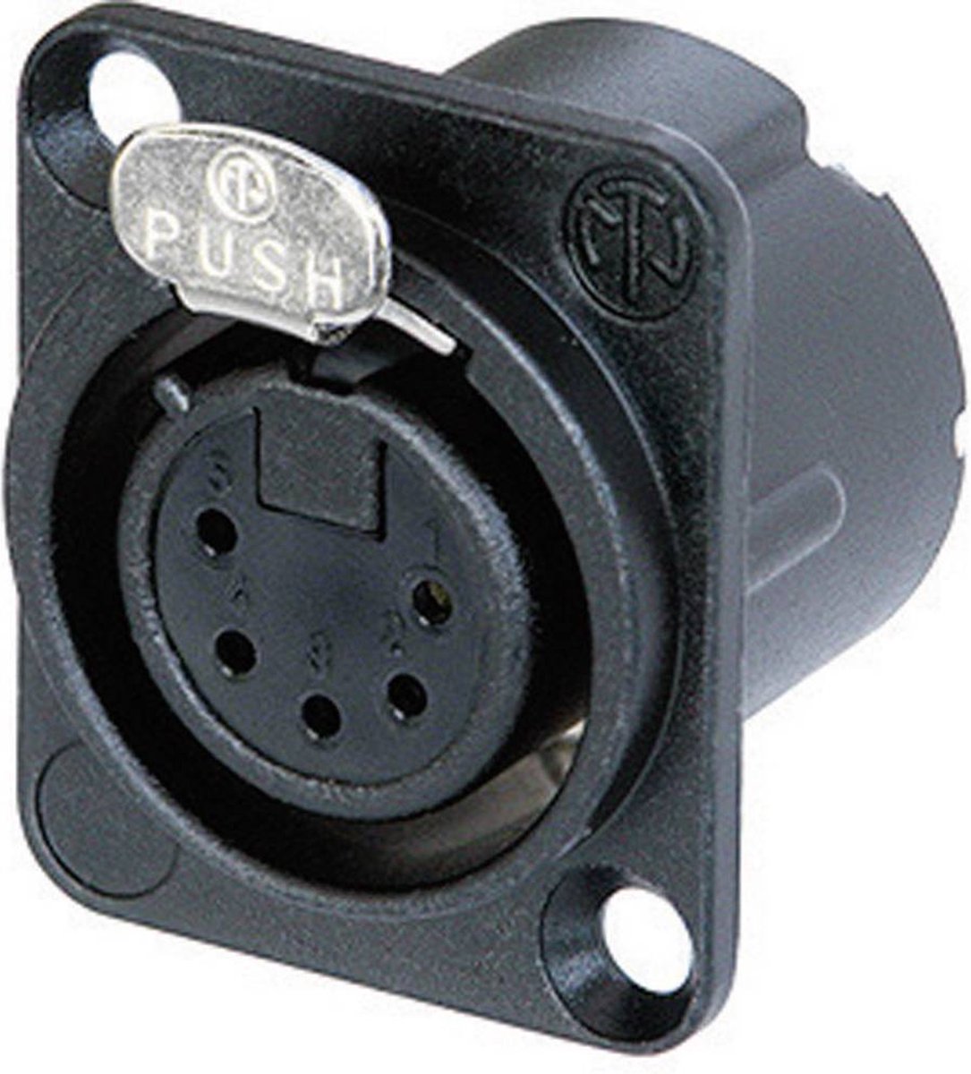 Neutrik nc5fd-lx-b connecteur xlr flensbus, contact droit à la pôle: 5 noir 1 pièce(s)