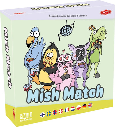 Tactic Mish Match - Jeu de cartes - Jeu de réaction rapide et jeu d'association - Jeu familial amusant - 2 à 6 joueurs - Haute qualité scandinave