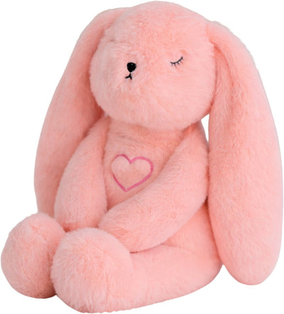 Lulla poupée lulla lapin doudou rose – avec respiration naturelle par rythme cardiaque – aide au sommeil – fonctionne jusqu'à 12 heures – hypoallergénique lavable – pour bébé, enfant prématuré