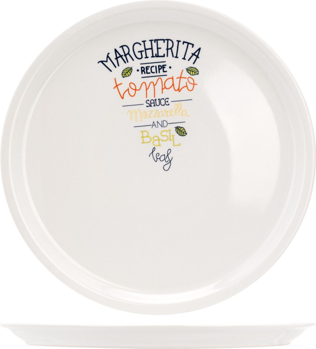 Assiette à pizza cosy au décor tendance - ø 30cm