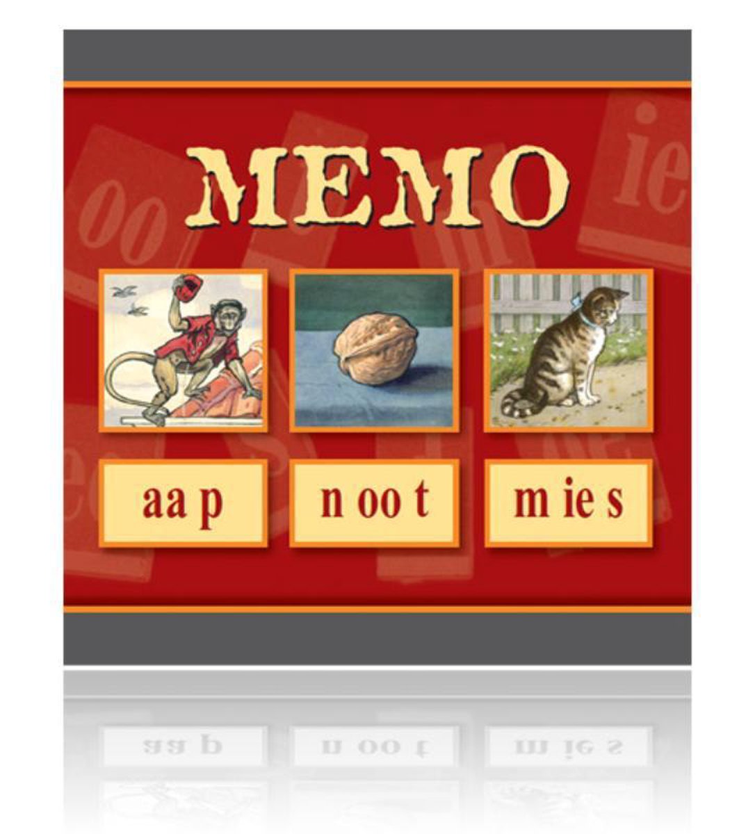 Jeu de mémo - singe, noix, mies