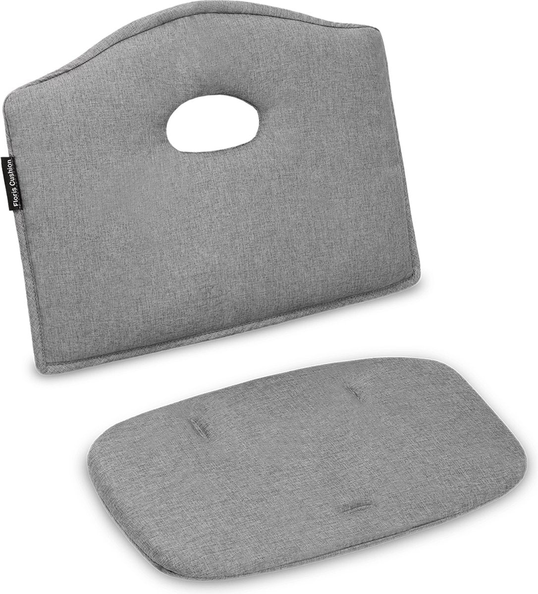 Lionelo Floris – chaise haute + coussin confort – bois de bouleau – réglage sur 4 niveaux – jusqu'à 40 kg – avec coussin super doux et doux pour la peau – fermeture velcro – lavable en machine – design moderne – découpes pour ceinture de sécurité