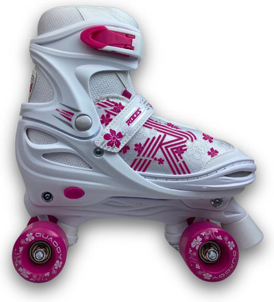 patins à roulettes quaddy 3.0 blanc rose 34-37