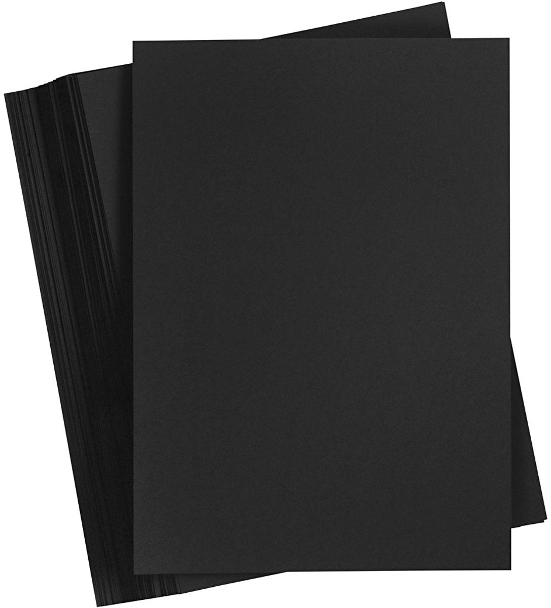 Carton coloré Creativ company, a5, feuille 148x210 mm, 200 gr, noir, 100 feuilles 1 boîte
