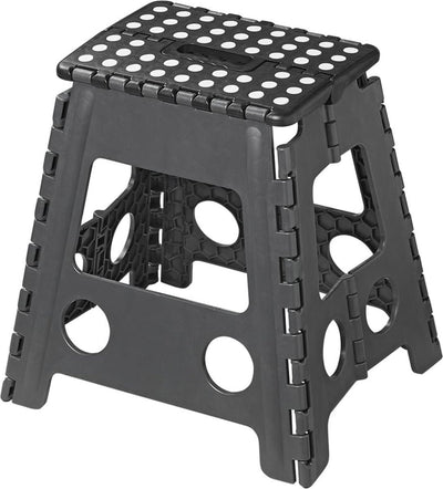 Étape pliable de proplus gris noir 29 x 21,5 x 39,5 cm