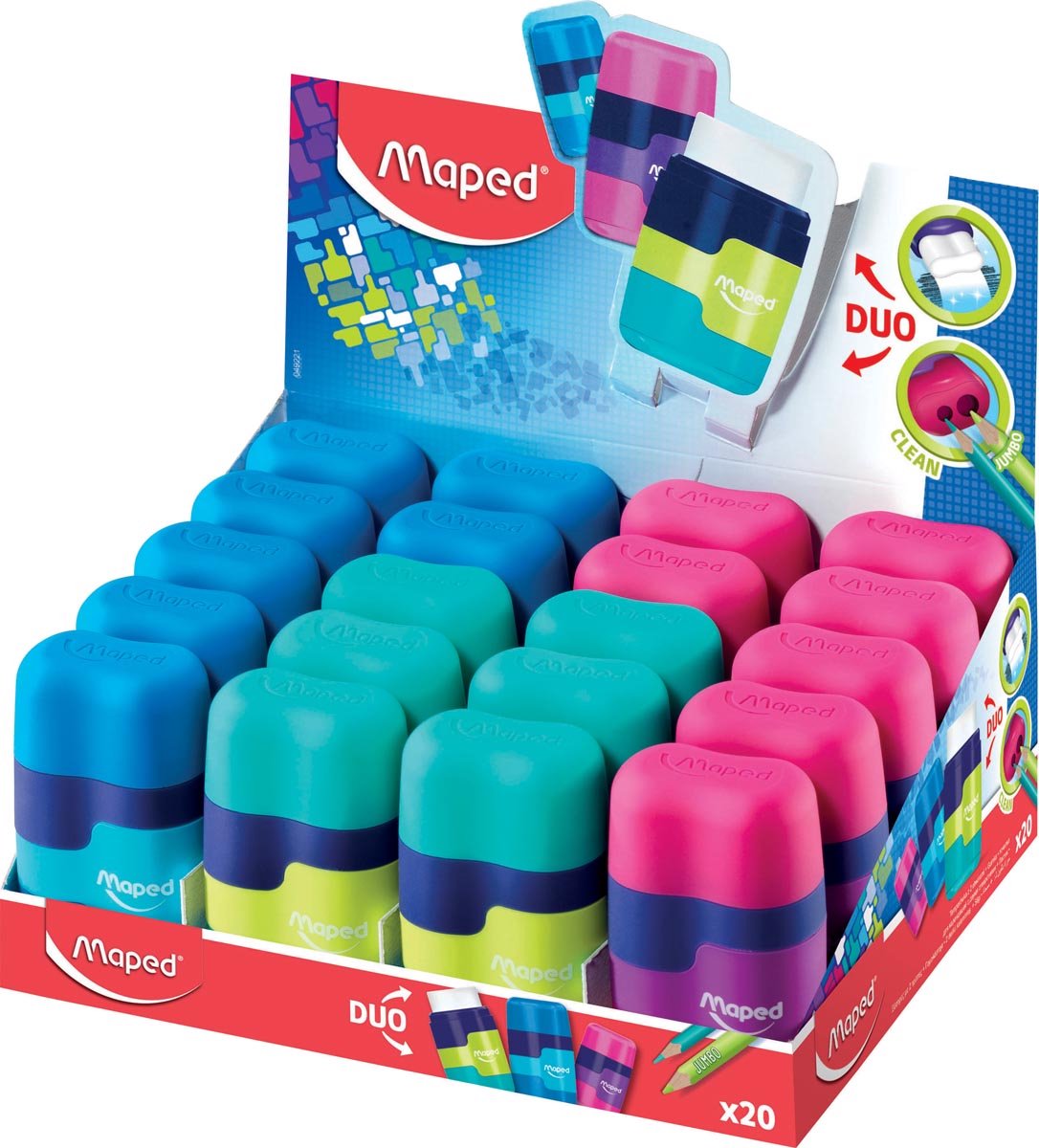 Maped taille-crayon de bureau + gomme connect soft dis20
