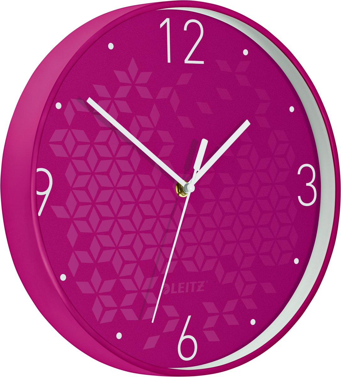 Leitz wow horloge murale silencieuse moderne - rose