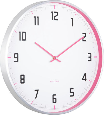 Karlsson horloge murale sportive - rose - ø40cm - horloge murale scandinave