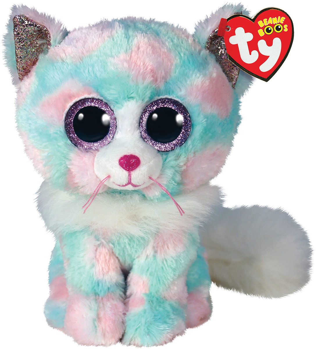 Ty - peluche - bonnet copain - chat opale - 24cm