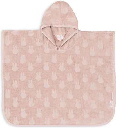 Jollein x Miffy - poncho de bain bébé éponge - cape de bain enfant avec capuche - jacquard miffy - églantine