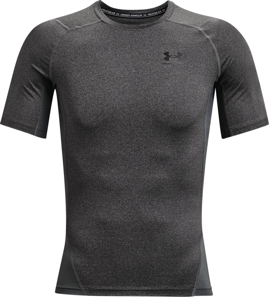 Chemise de sport Under Armour UA HG Armour Comp SS pour Homme - Gris - Noir