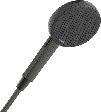 Hansgrohe Raindance Alive Select S - Douchette à main - Économie d'eau Ecosmart - Commande par bouton Select - Taille 125 mm - 3 fonctions de pulvérisation - Chrome noir brossé