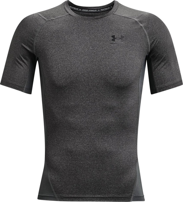 Chemise de sport Under Armour UA HG Armour Comp SS pour Homme - Gris - Noir