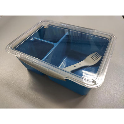 Boîte à lunch en plastique avec fourchette 20x15x7cm