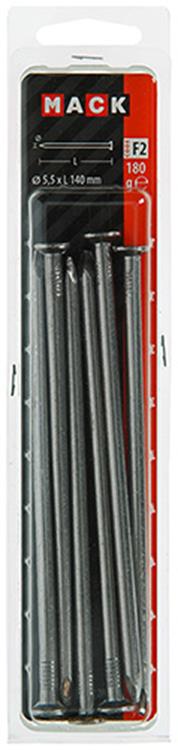 Mack 1017128 - clou tête plate 180 gr 5,5 x 140 mm | 10 pièces