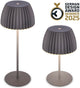 B.k.licht briloner champ - lampe de table rechargeable - lampe sans fil - intensité tactile - pour l'intérieur et l'extérieur - lauréat du prix du design allemand 2025 - anthracite - ø14,5 x 36,5 cm