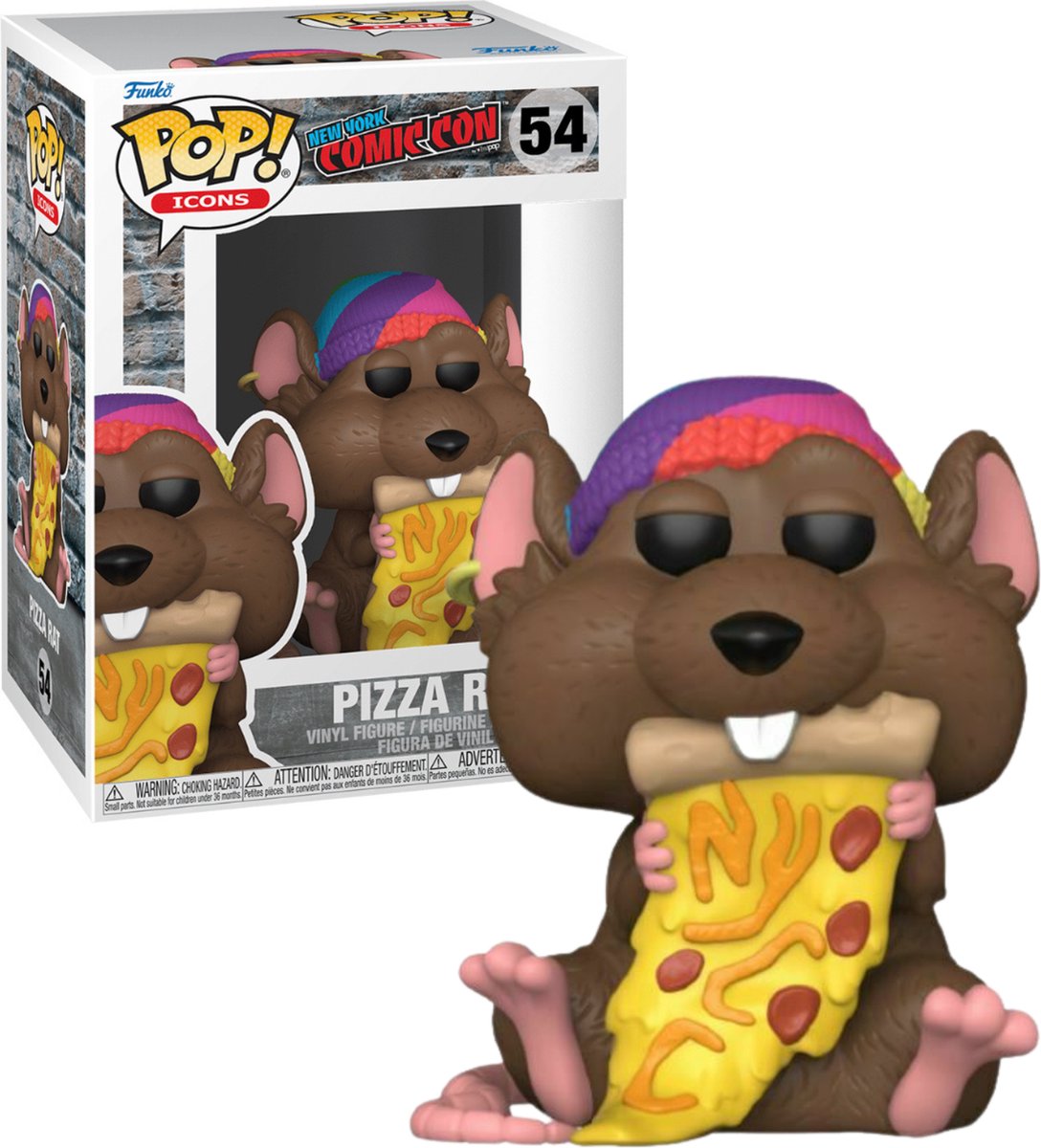 Funko-pop ! icônes comic con new york pizza rat