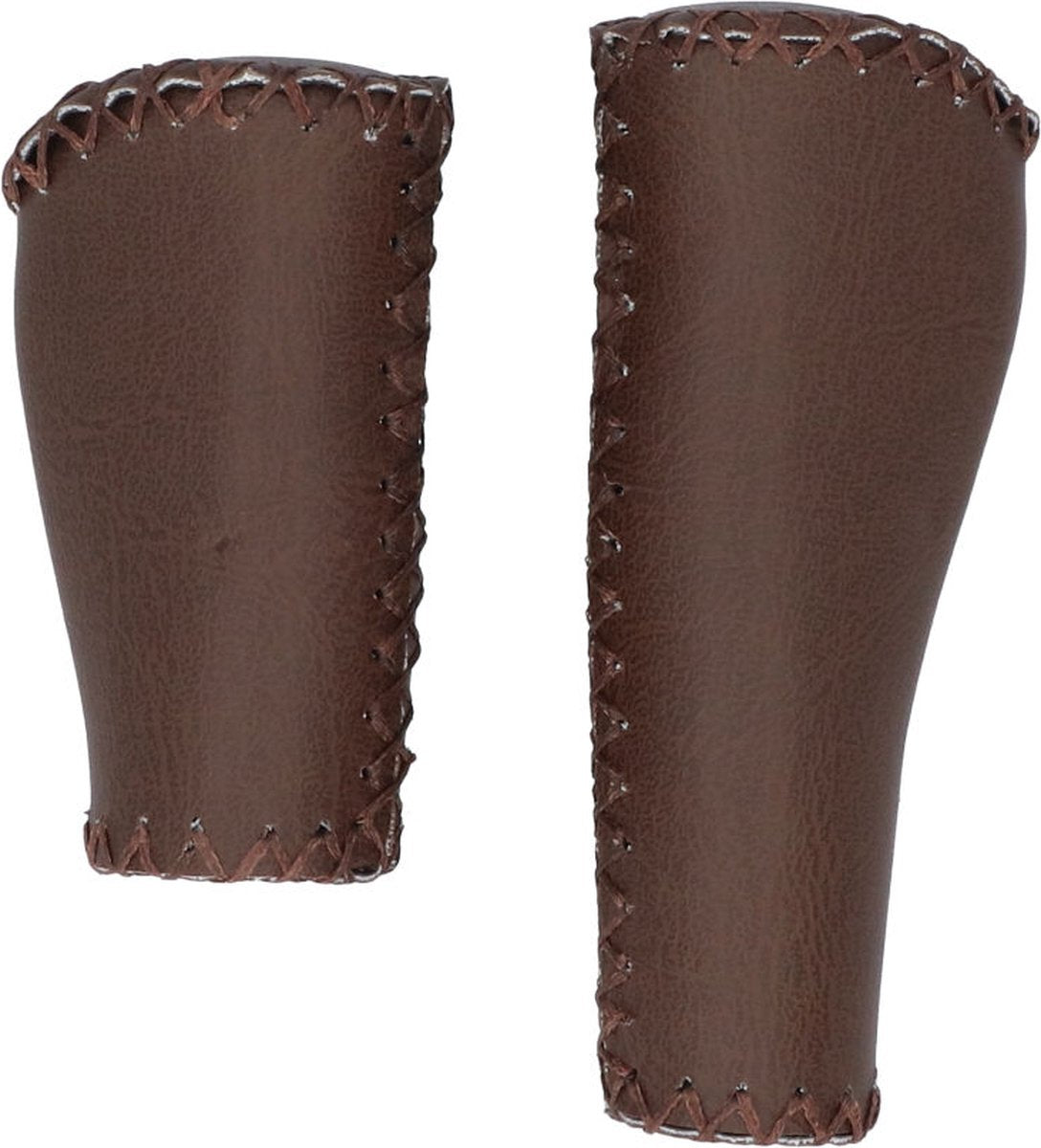 Dresco poignées de vélo ergo cuir 135 92mm marron