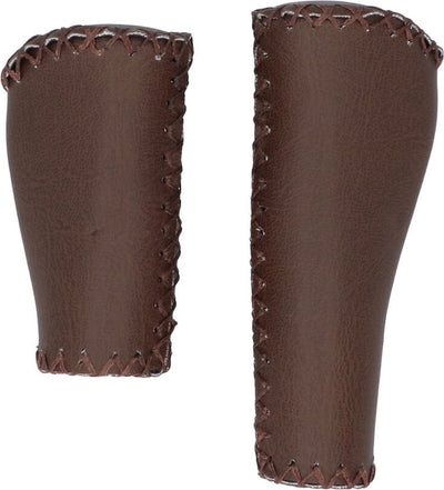 Dresco poignées de vélo ergo cuir 135 92mm marron